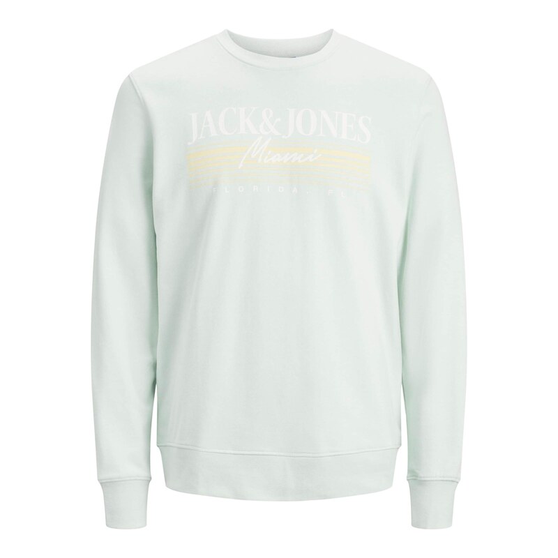 JACK & JONES Mikina JORPalma světle žlutá / pastelově zelená /