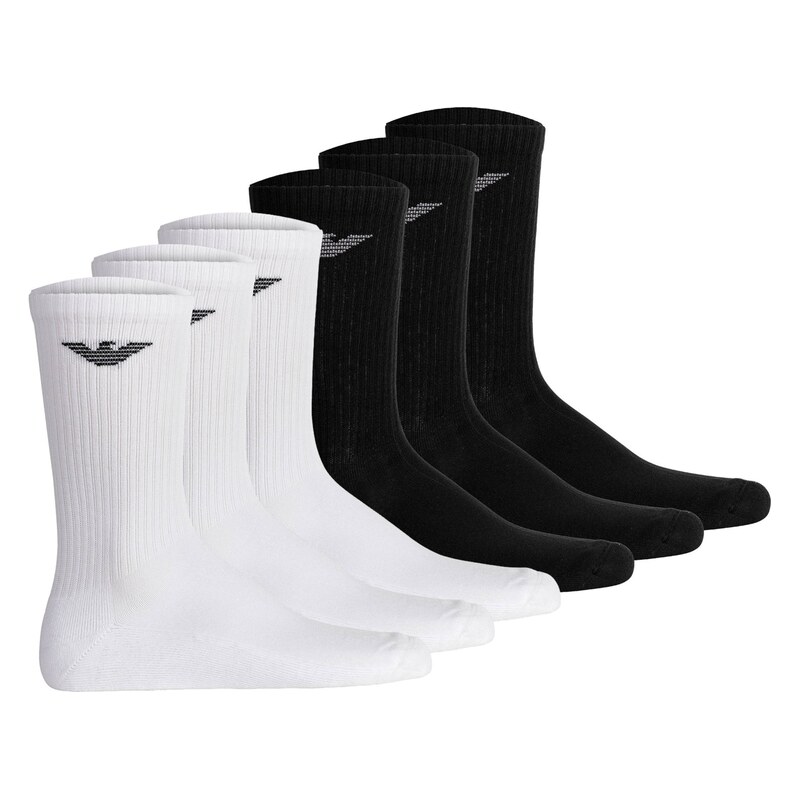 Emporio Armani Sportovní ponožky černá / bílá