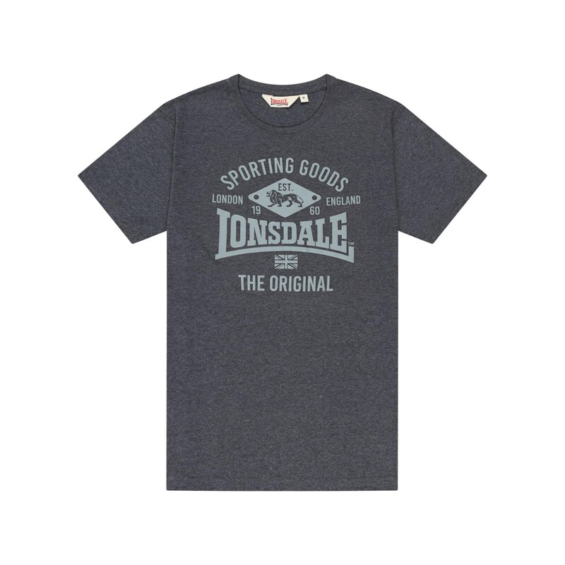 LONSDALE Tričko Whashton šedá / antracitová