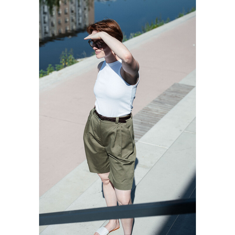 youngprimitive - Kalhoty a šortky Nico - Khaki linen