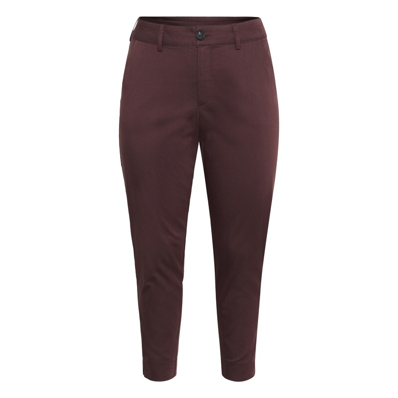 KAFFE CURVE Chino kalhoty Leana tmavě hnědá