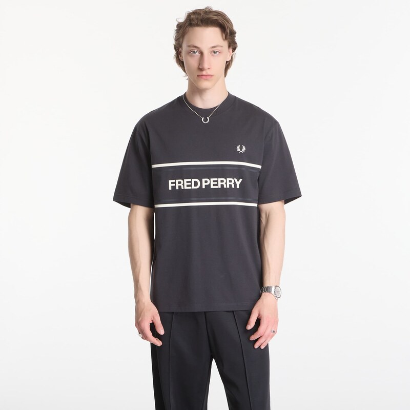 Tričko Fred Perry Fred Perry Graphic T-Shirt Black L