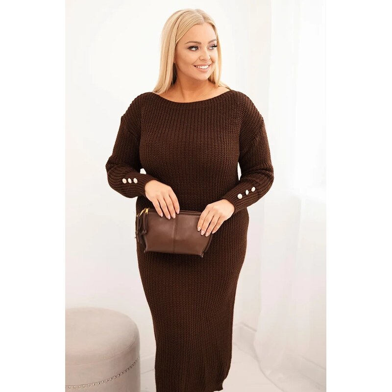 Kesi Włoski Dámská svetrková suknička Plus Size s mohair