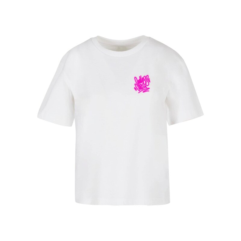 Miss Tee Tričko Godless Girl pink / černá / bílá