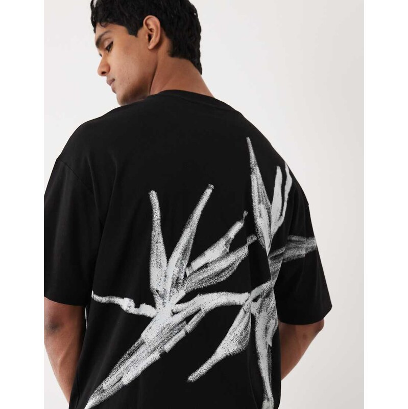 HUGO Red Dariso oversized fit t-shirt in black