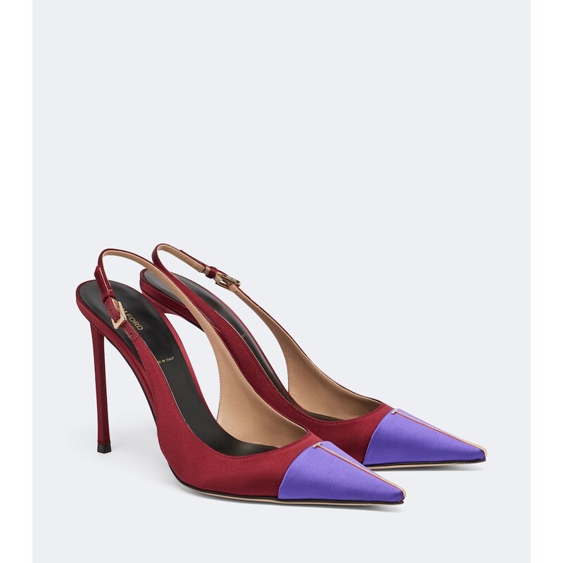 Tom Ford Satin slingback pumps