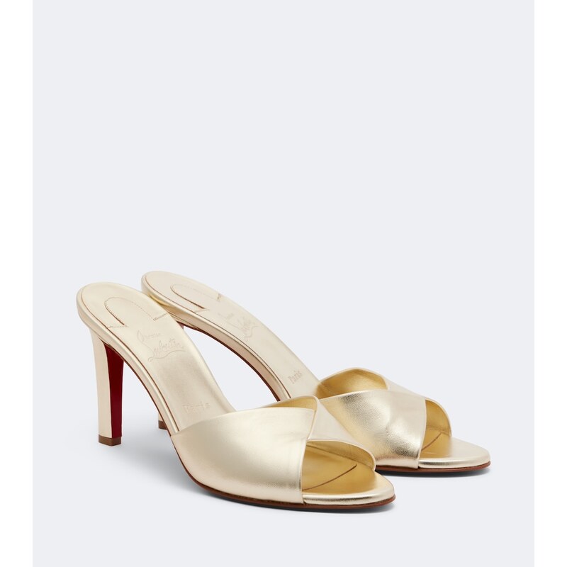 Christian Louboutin Fanny metallic leather mules