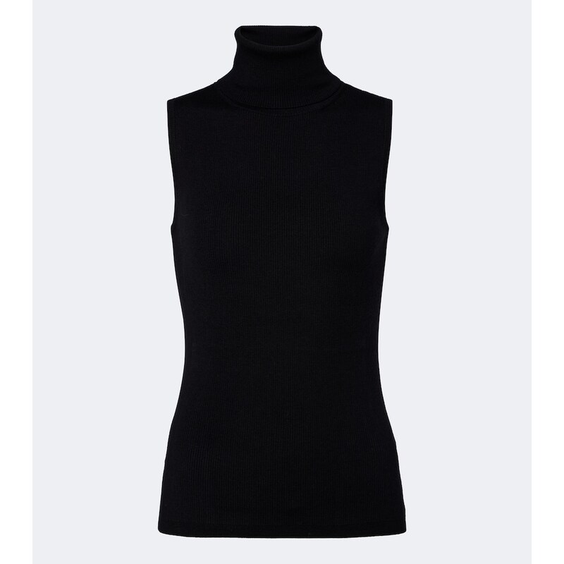 Jardin des Orangers Ribbed-knit virgin wool turtleneck top