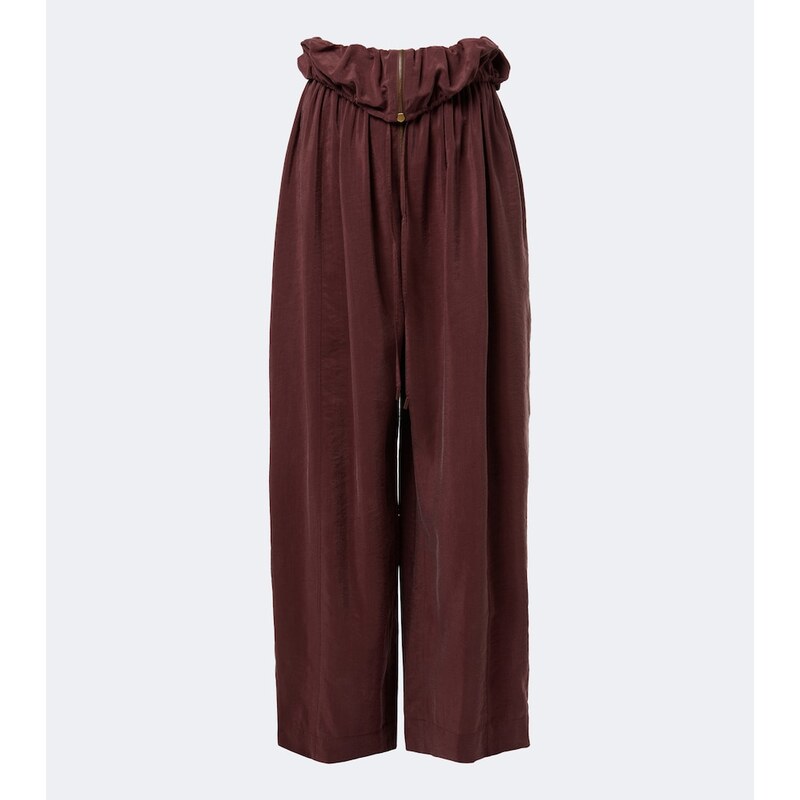 Chloe ChloÃ Silk-blend poplin wide-leg pants