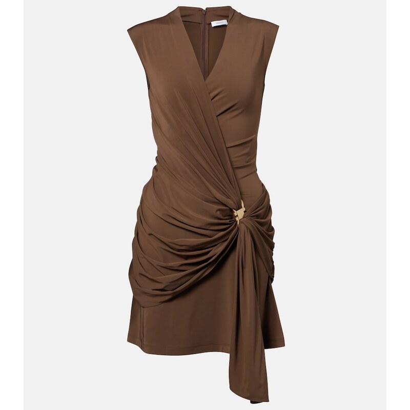 Ferragamo Draped gathered jersey minidress