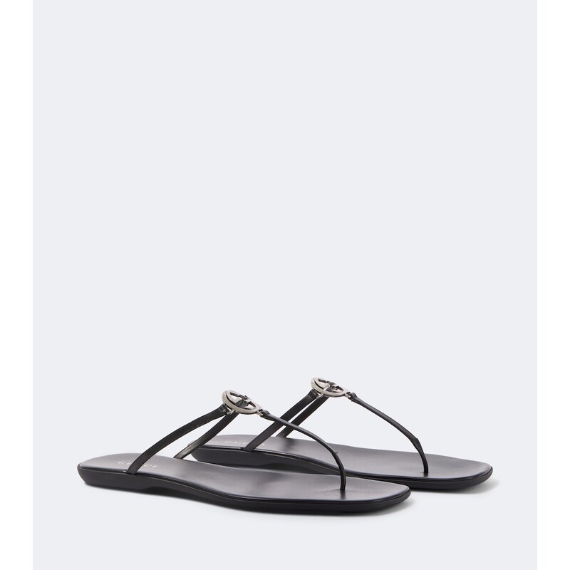 Gucci Interlocking G leather thong sandals
