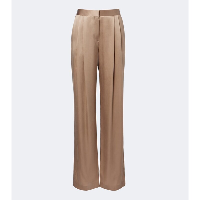 Tom Ford Pleated silk wide-leg pants