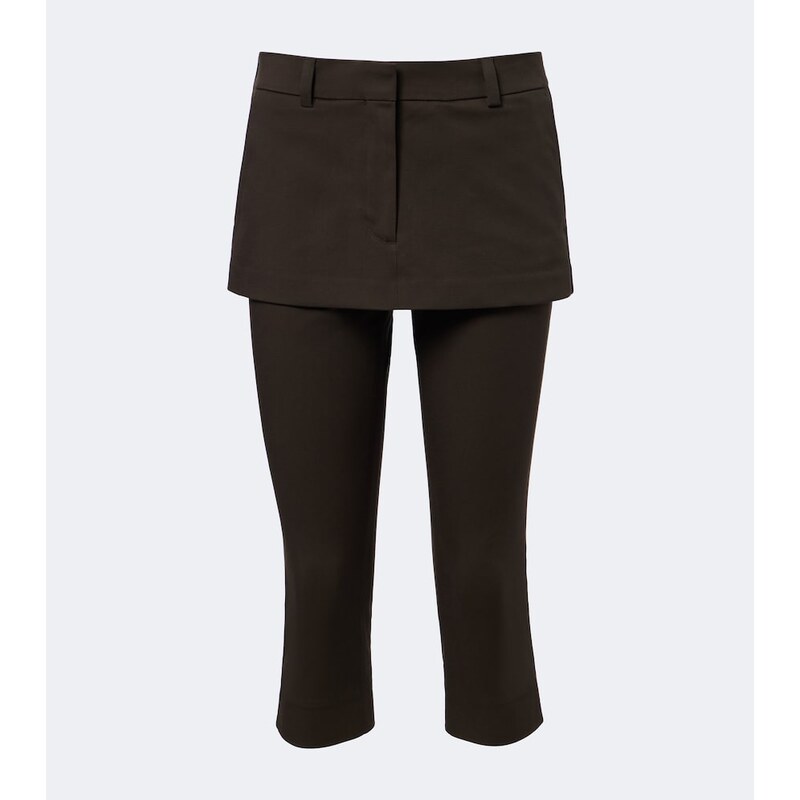 Acne Studios Layered cotton capri pants