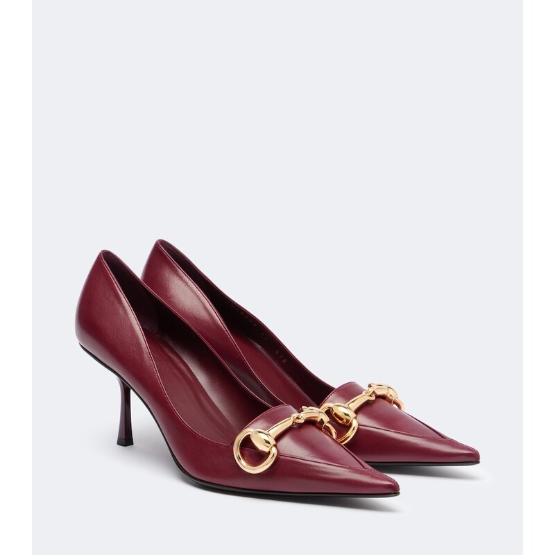 Gucci Helena Horsebit leather pumps