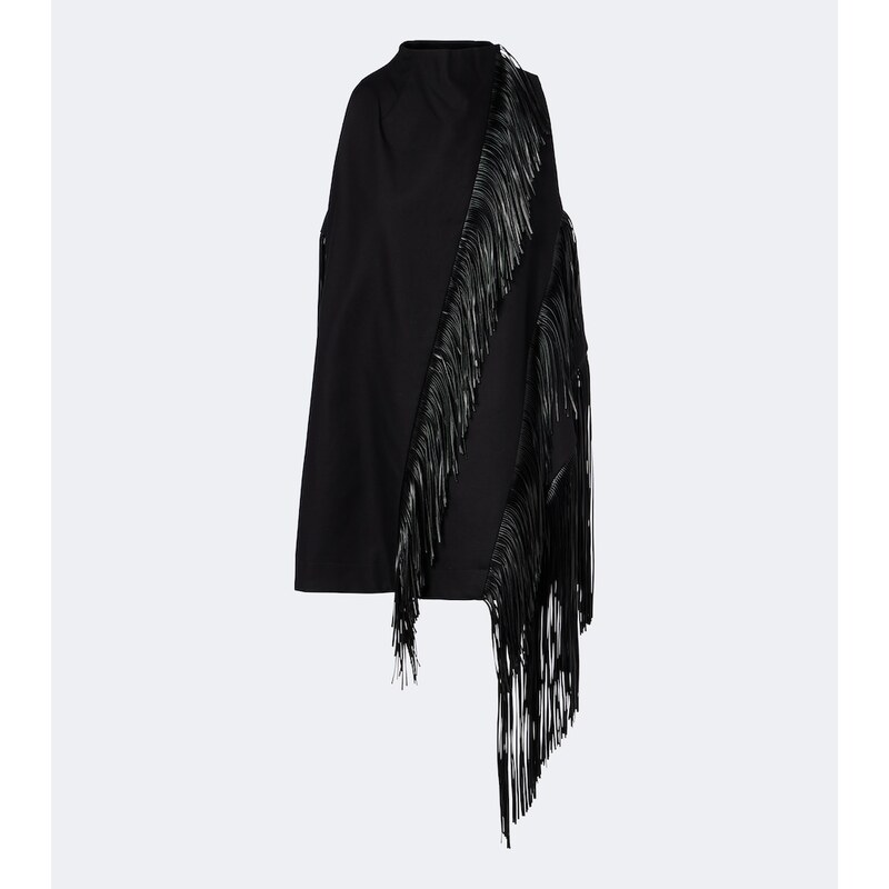 Sportmax Fringed halterneck cotton top