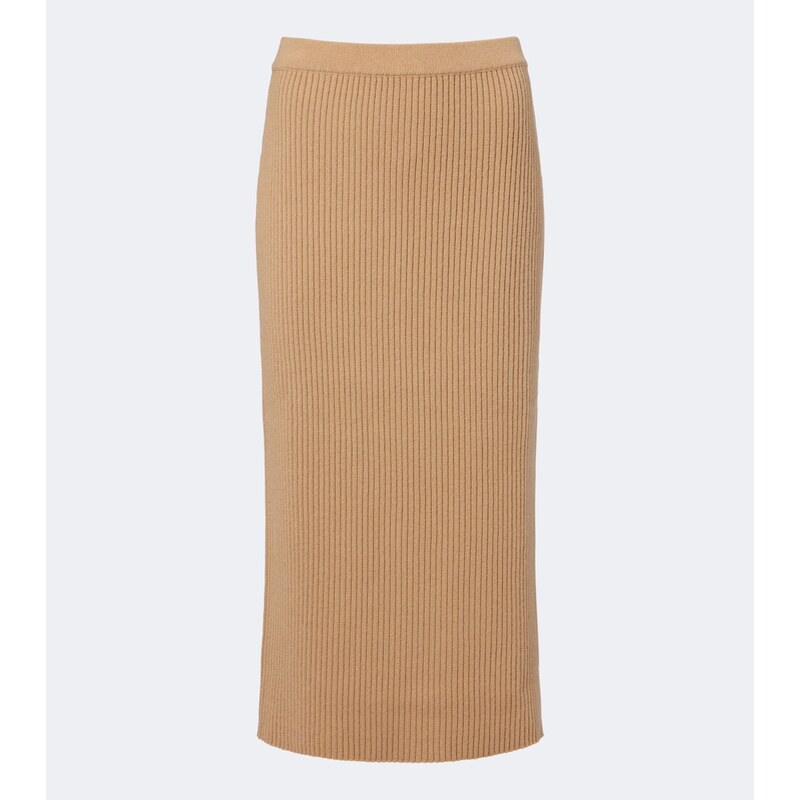 Jardin des Orangers Virgin wool and cashmere midi skirt