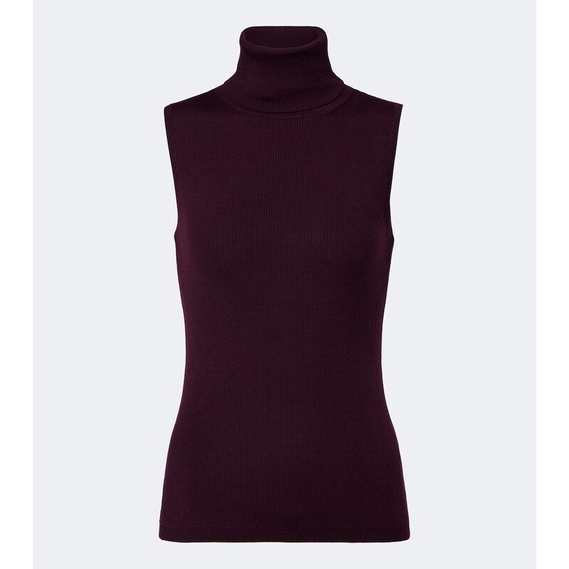 Jardin des Orangers Ribbed-knit virgin wool turtleneck top