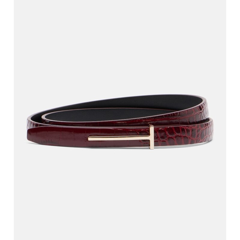 Tom Ford Croc-effect leather belt