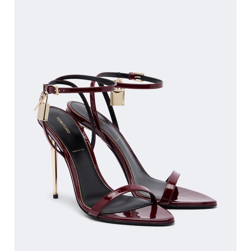 Tom Ford Padlock patent leather sandals