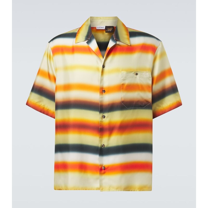 Loewe Paulas Ibiza striped cotton-blend shirt