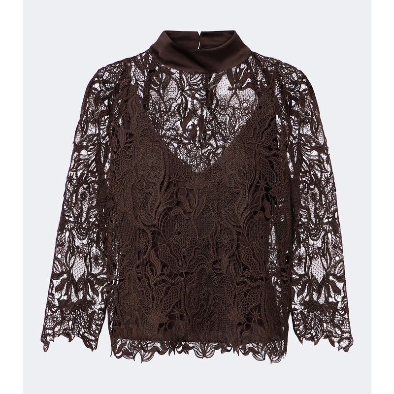 Max Mara Floral lace top