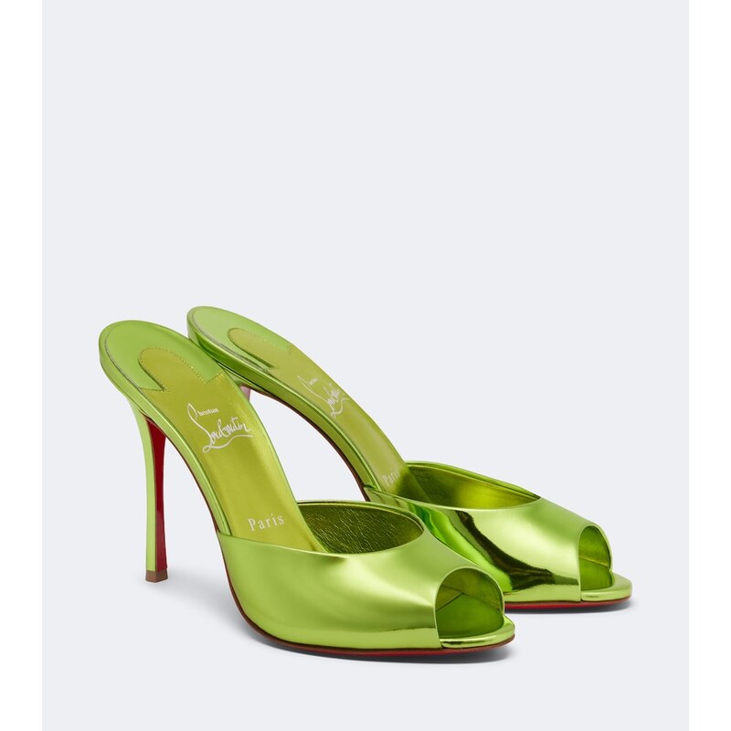 Christian Louboutin Me Dolly mirrored leather mules