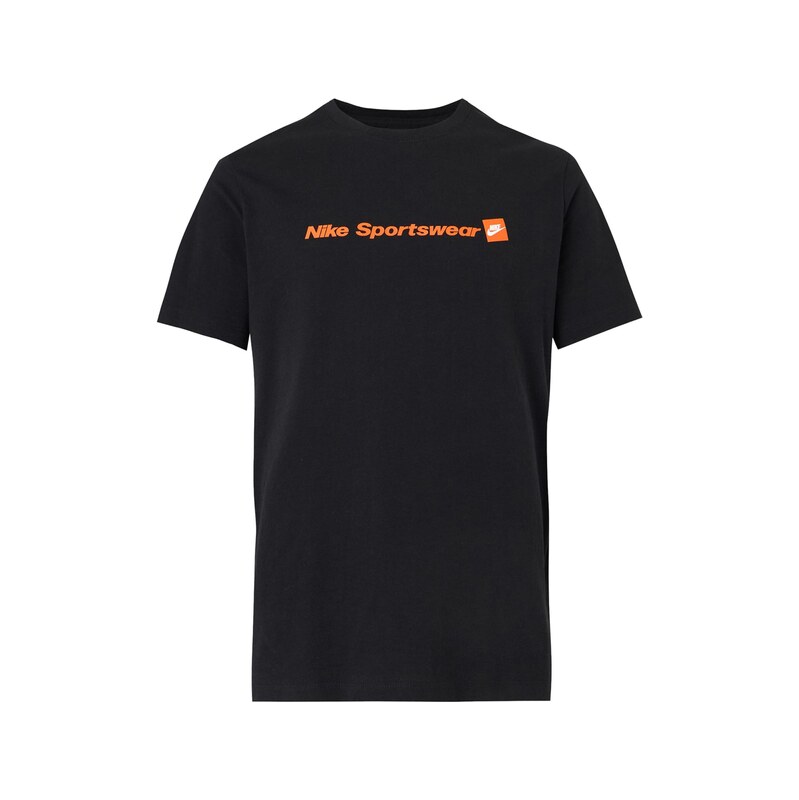 Nike Sportswear Tričko STD tmavě oranžová / černá / bílá