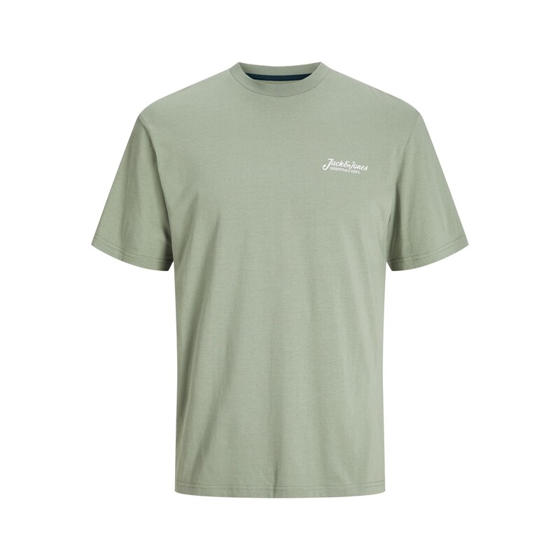 JACK & JONES Tričko JJBeau světle zelená / bílá
