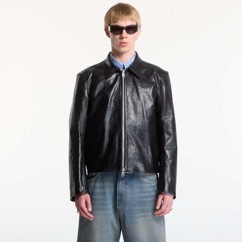 Bunda OUR LEGACY Mini Jacket Top Dyed Black Leather 50