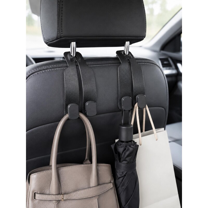 Sinsay - Háčky na opěrku hlavy do auta 2 pack - černá