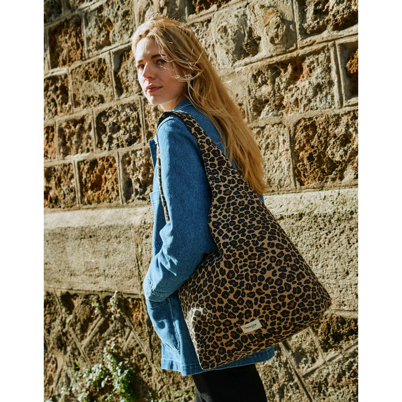 Rivedroite Paris Taška Richelieu Leopard Beige Sand