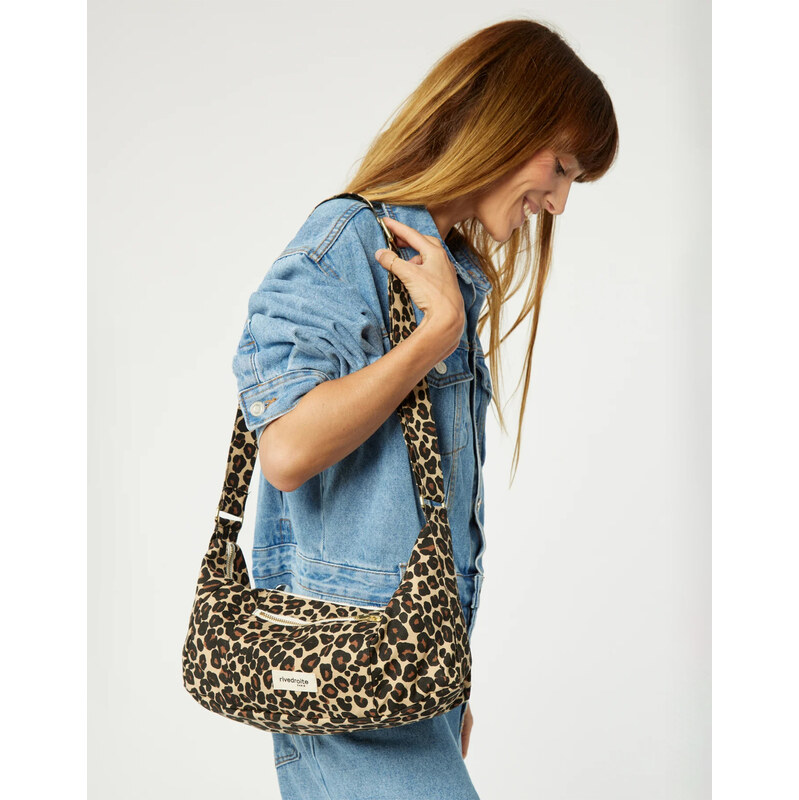 Rivedroite Paris Kabelka Charlot Mini Leopard Beige Sand