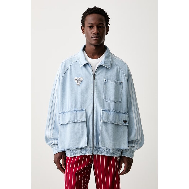 adidas Originals džínová bunda pánská bavlněná