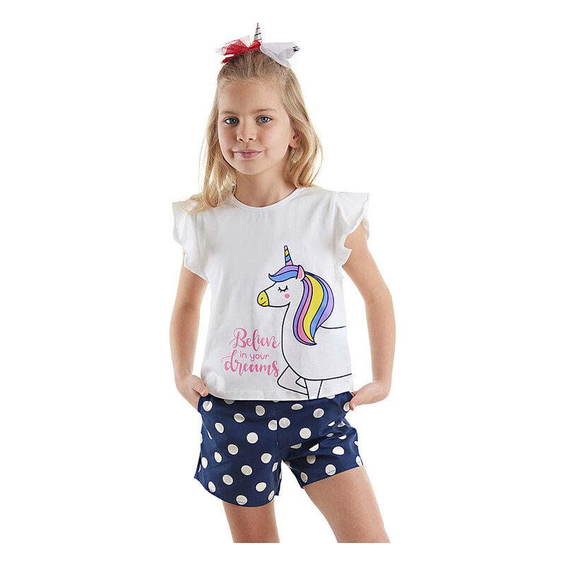 Tričko Denokids Weiß/ Dunkelblau 6506870