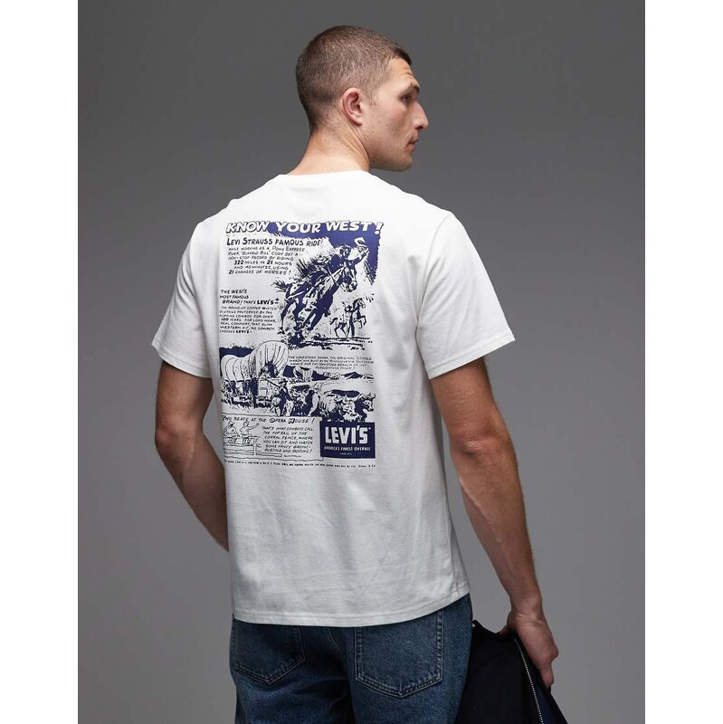 Levis western back graphic relaxed t-shirt in white