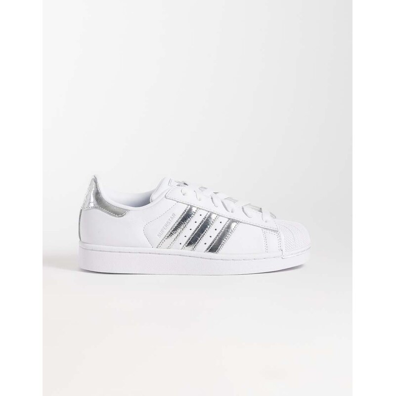 adidas Originals Superstar II trainers in white and metallic