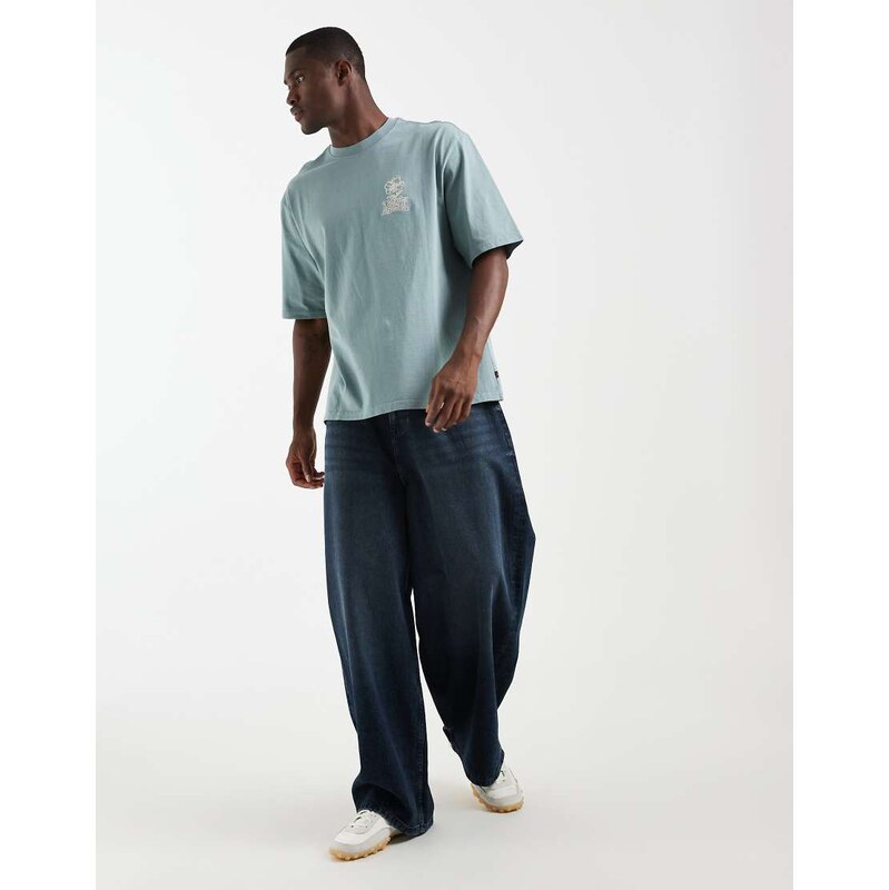 Levis back graphic oversized t-shirt in washed blue