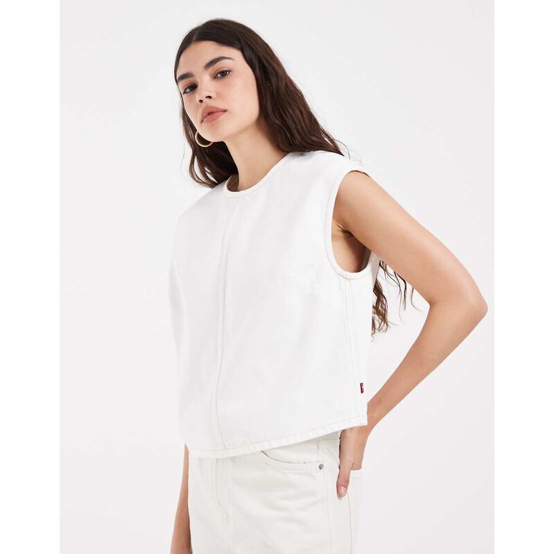 Levis denim t-shirt in white