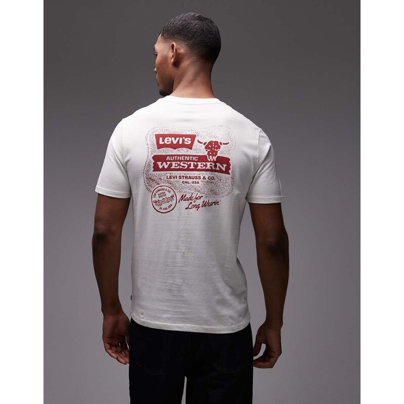 Levis back graphic crew t-shirt in white