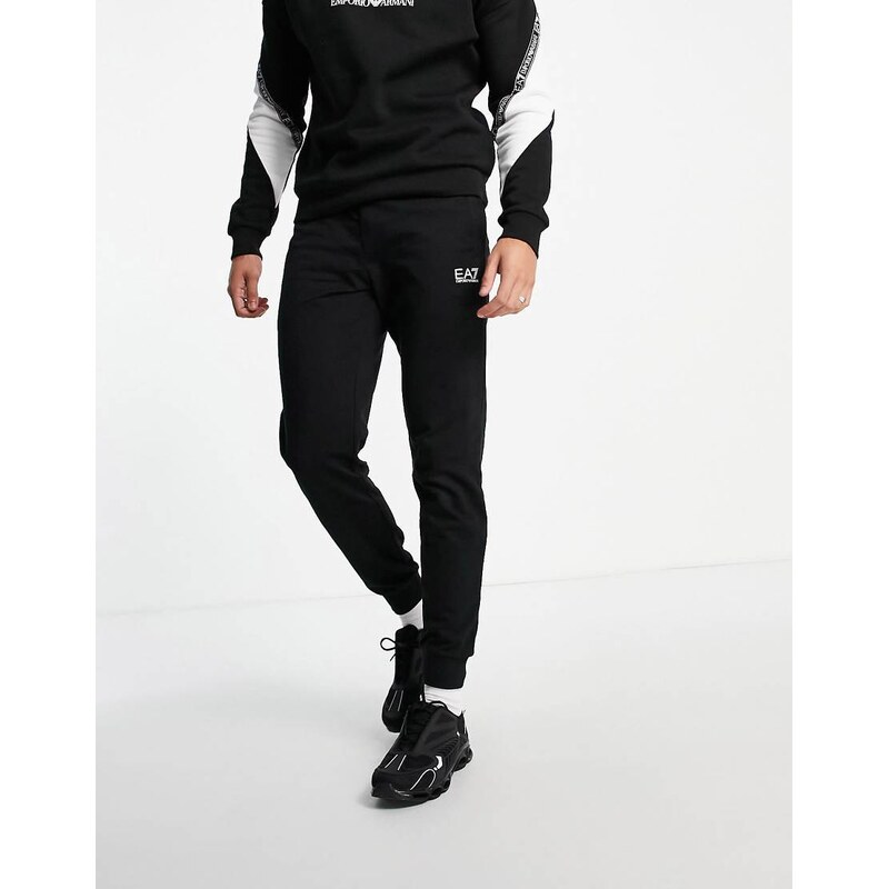 Armani EA7 core ID logo joggers in black