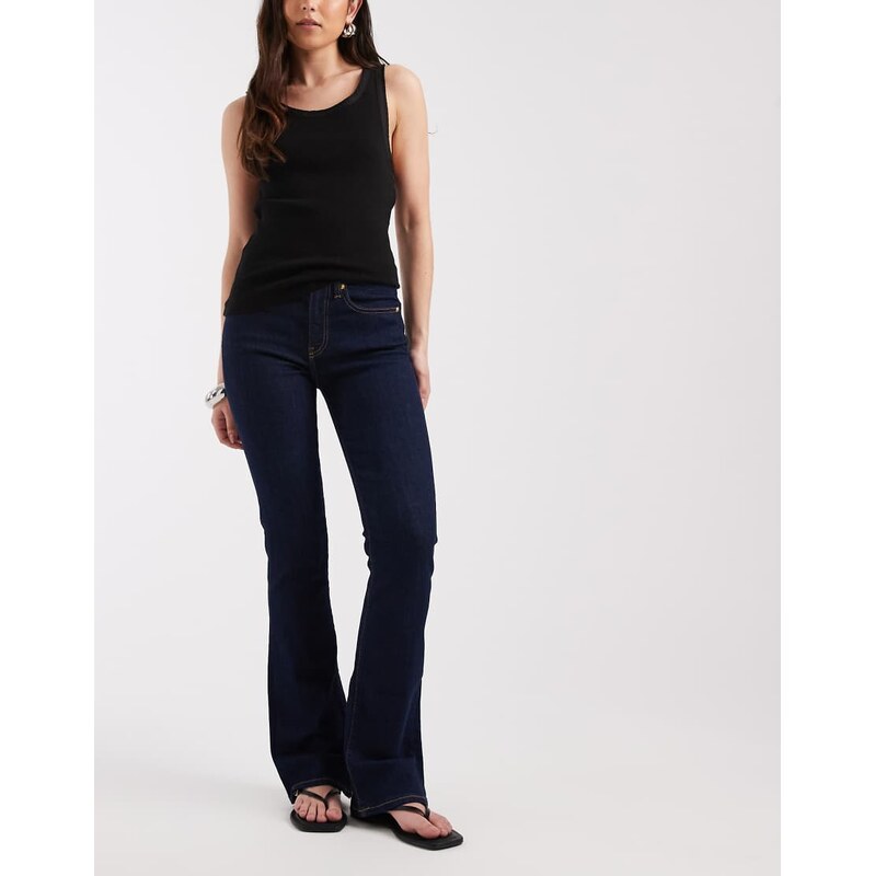 GAP flare leg jeans in dark wash indigo blue