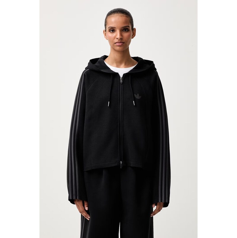 adidas Originals rozepínací mikina s kapucí dámská s bavlnou SST