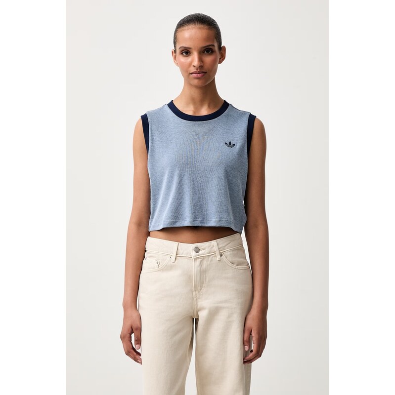 adidas Originals crop top dámský s modalem Heather
