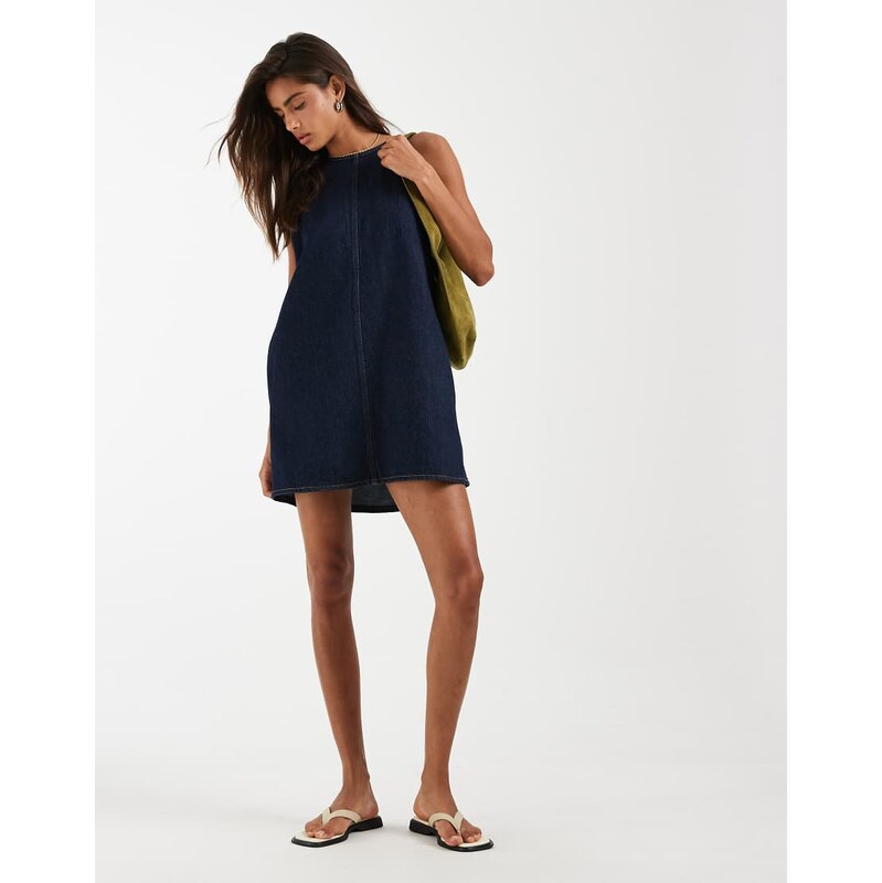 Levis 90s denim shift dress in blue