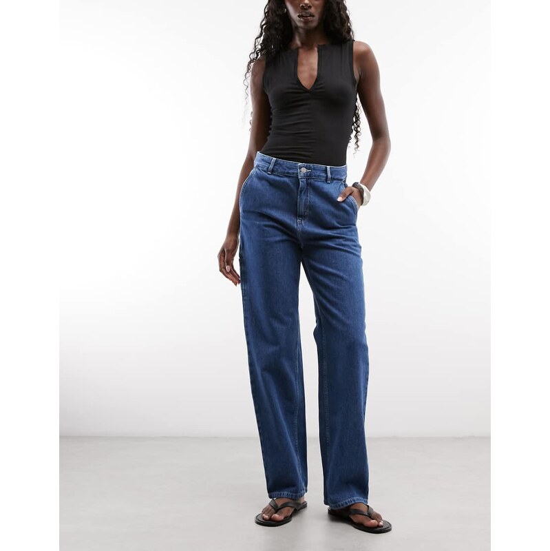 Carhartt WIP pierce straight jean in stone washed blue