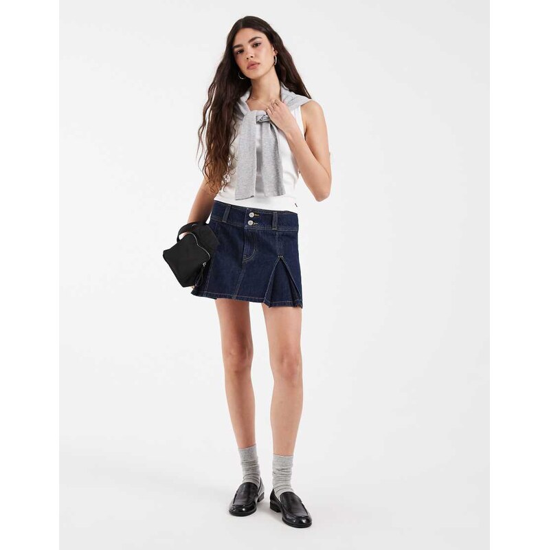 Levis Levis denim mini skirt in dark blue