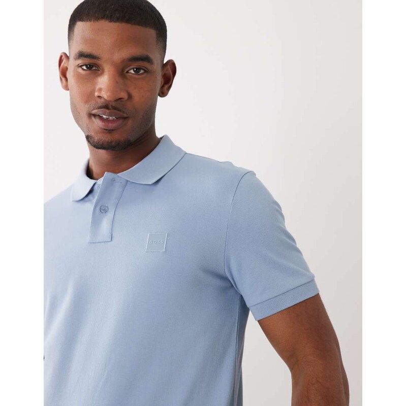 BOSS Orange Hugo Boss slim polo shirt in light blue