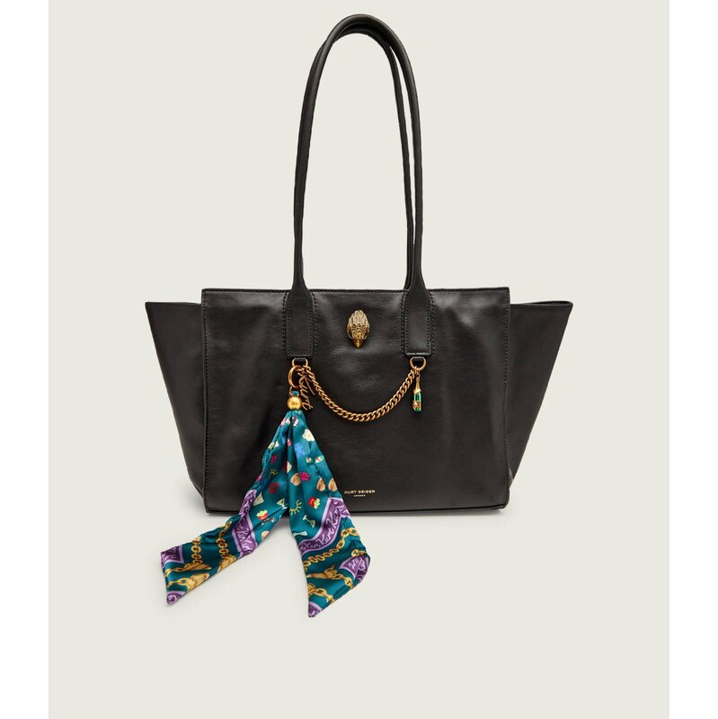 Kurt Geiger Kožená kabelka shopper + šátek Sloane