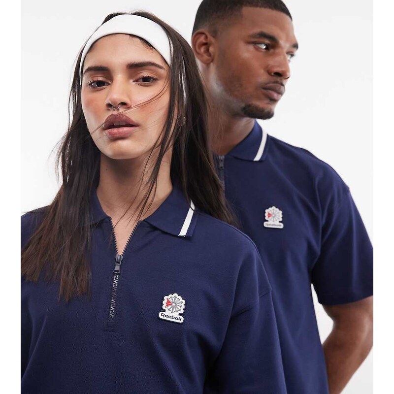 Reebok path logo polo shirt in navy - Exclusive to ASOS