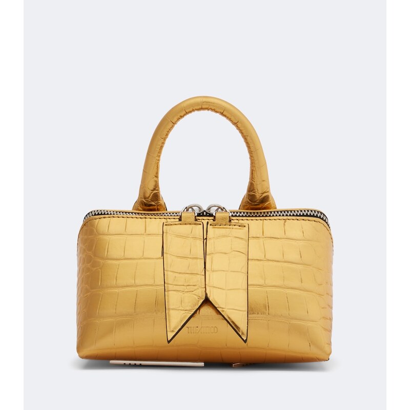 The Attico Friday Mini croc-effect leather top-handle bag